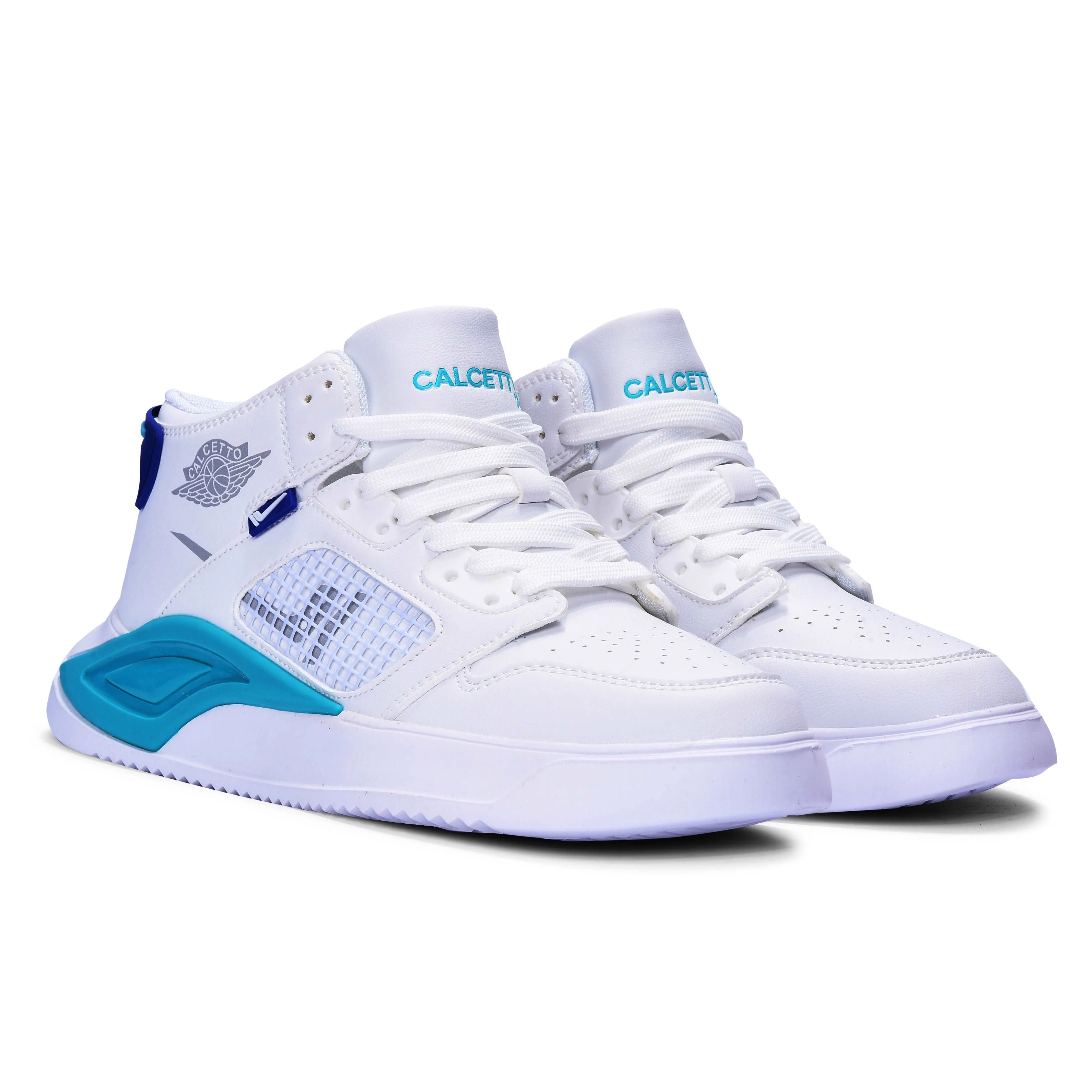 Calcetto Lightweight Casual Men'S Sneakers Shoes CLT-0974 White Sea Green