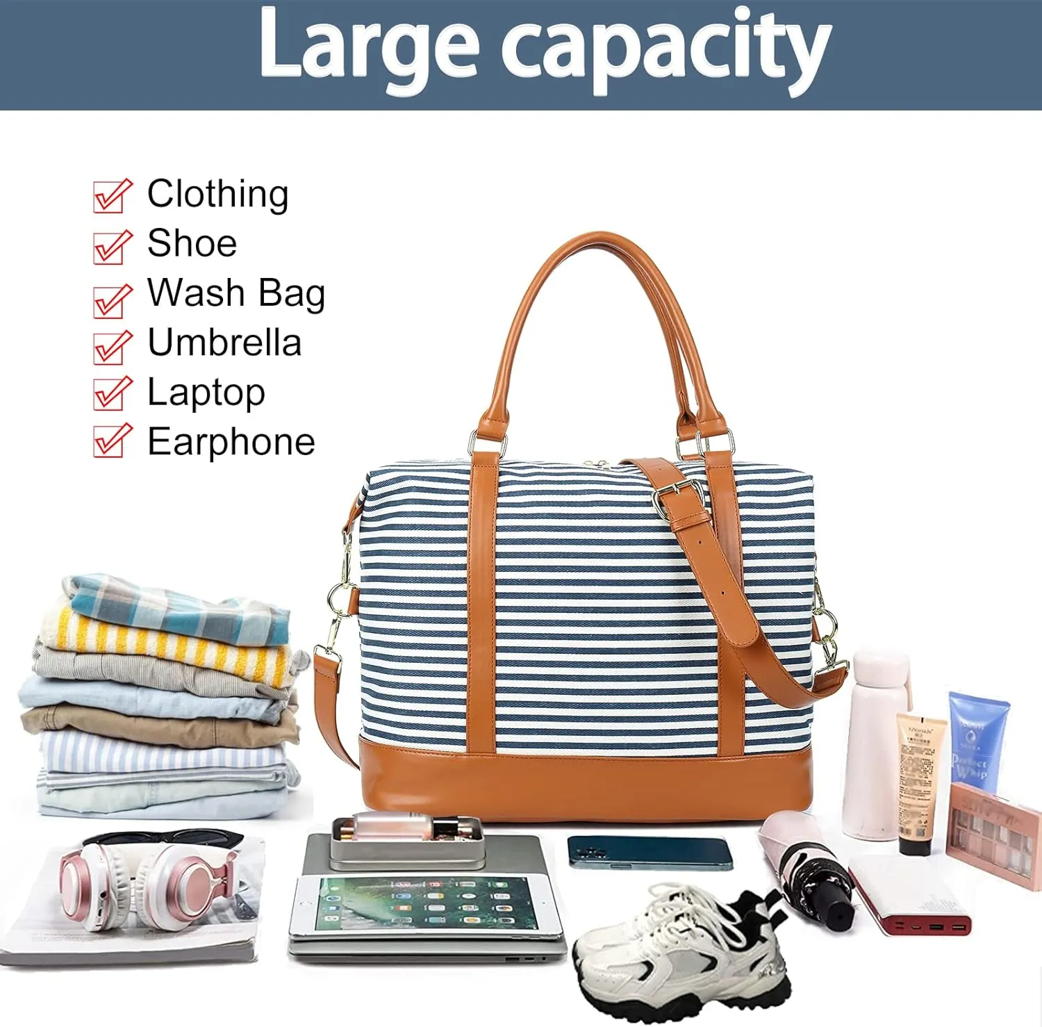 CAMTOP Women Ladies Travel Bag Canvas Weekend Overnight Carry On Luggage Bags