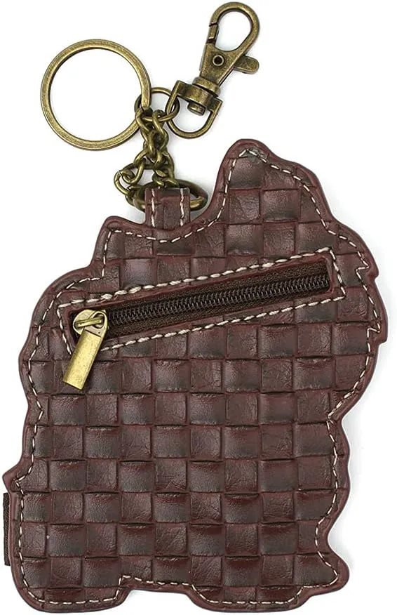 Chala Handbags, Casual Style, Soft, Large Shoulder or Crossbody Purse with Keyfob - Navy Blue