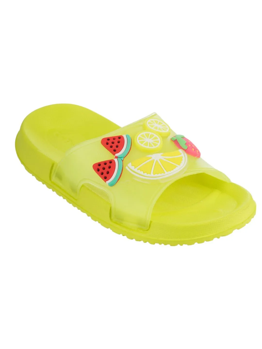 Charming Fruity Charms with Lemon, Watermelon & Strawberry Accents for Girls- Green