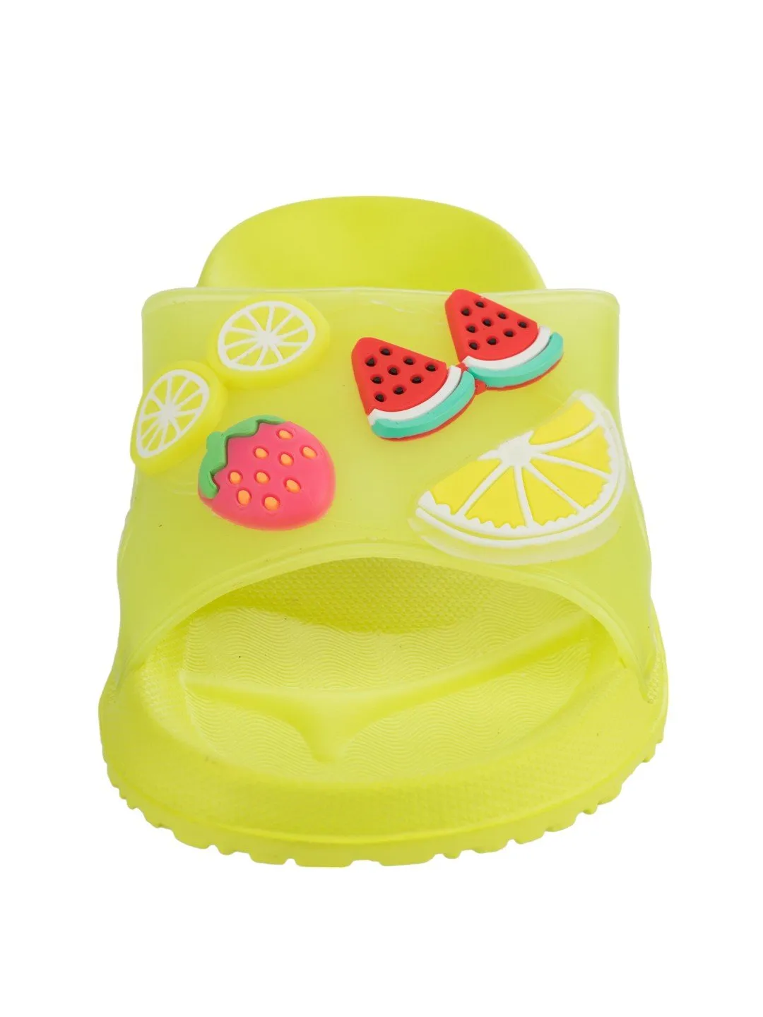 Charming Fruity Charms with Lemon, Watermelon & Strawberry Accents for Girls- Green