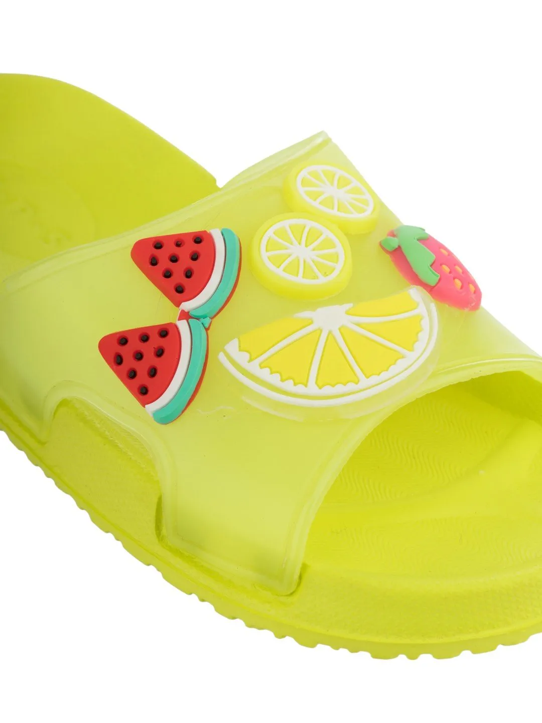 Charming Fruity Charms with Lemon, Watermelon & Strawberry Accents for Girls- Green