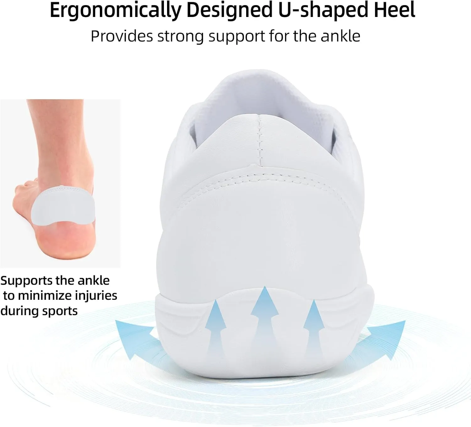 Cheer Shoes Girls Lightweight Comfortable Dance Cheerleader Sneakers