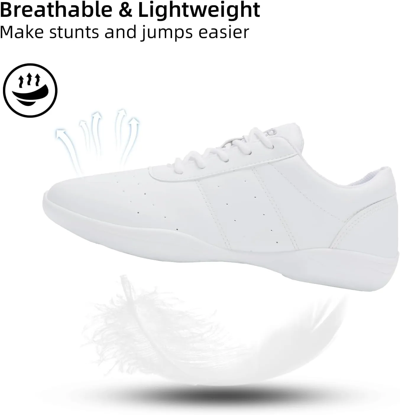 Cheer Shoes Girls Lightweight Comfortable Dance Cheerleader Sneakers