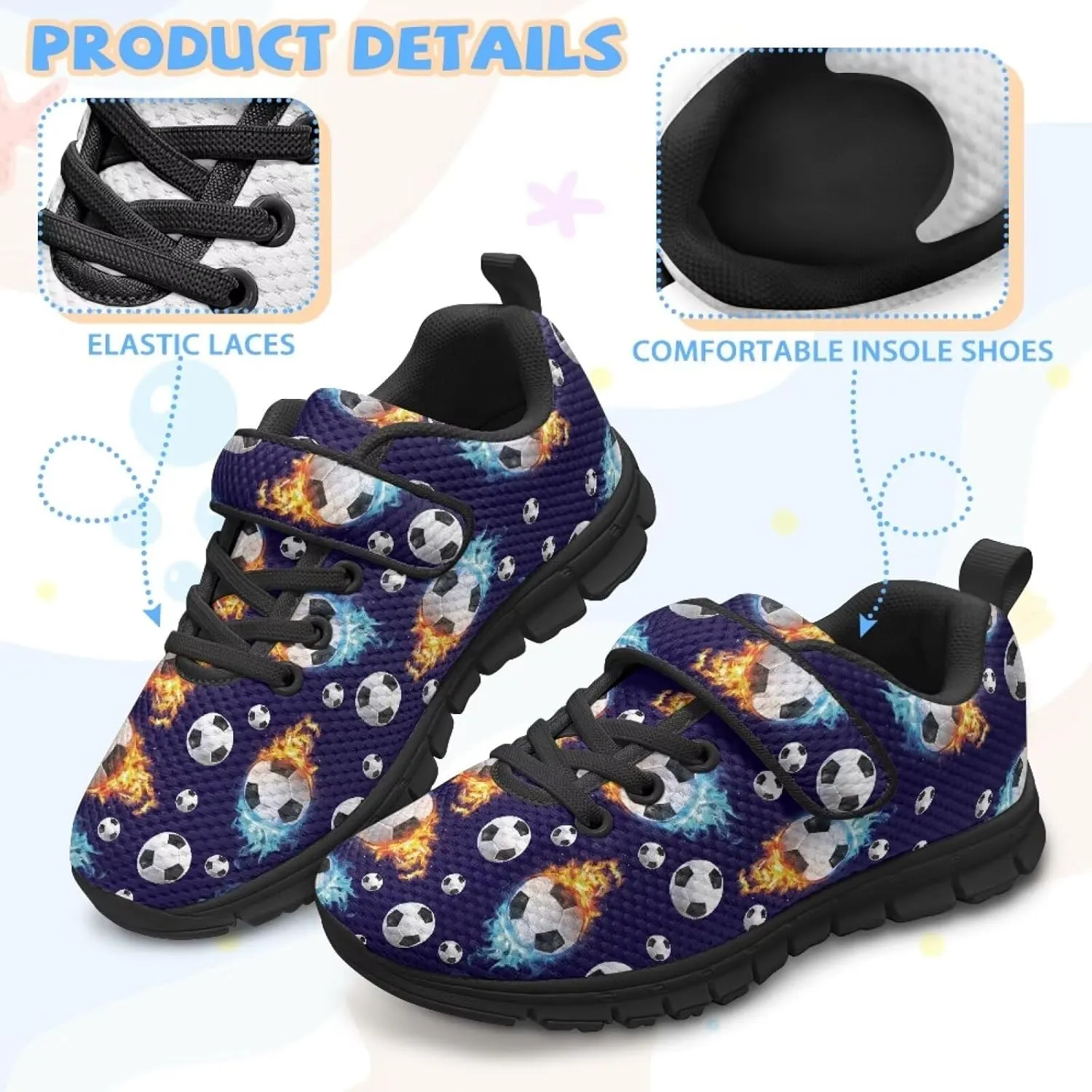 Child Boys Girls Travel Shoes Single Buckle Low-Top Sneakers Lightweight Lace-Up Running Shoe for Travel US 11-15 Black Sole