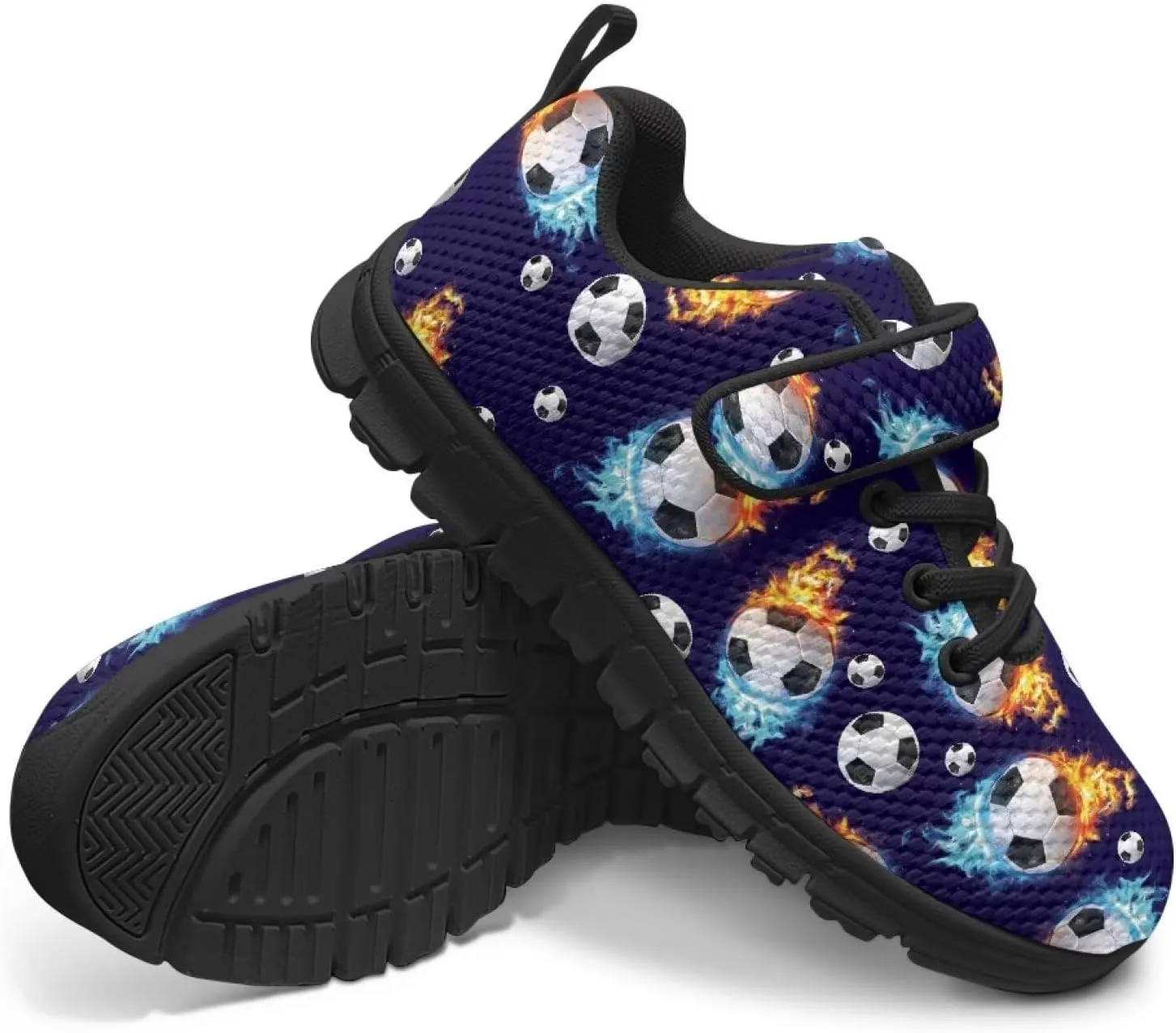 Child Boys Girls Travel Shoes Single Buckle Low-Top Sneakers Lightweight Lace-Up Running Shoe for Travel US 11-15 Black Sole