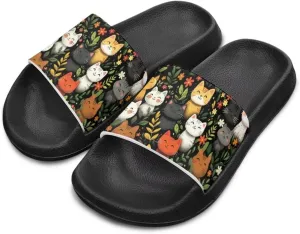 Children's Colorful Printed House Slippers Beach Sandals Slide Sandals Filp-Flops for Kids Girls Gift for Daughters Little Sisters Soft Comfort Little Kid Size 11-Big Kid Size 3
