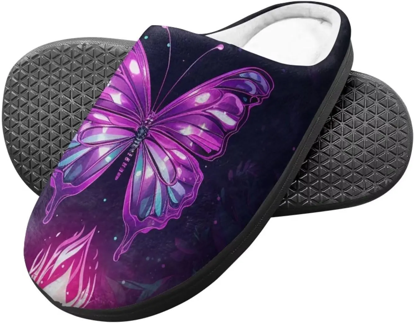 Children's Plush Slippers Fuzzy House Non-Slip Home Warm Slipper Indoor Soft Shoes with Slide-in for Winter Bedroom