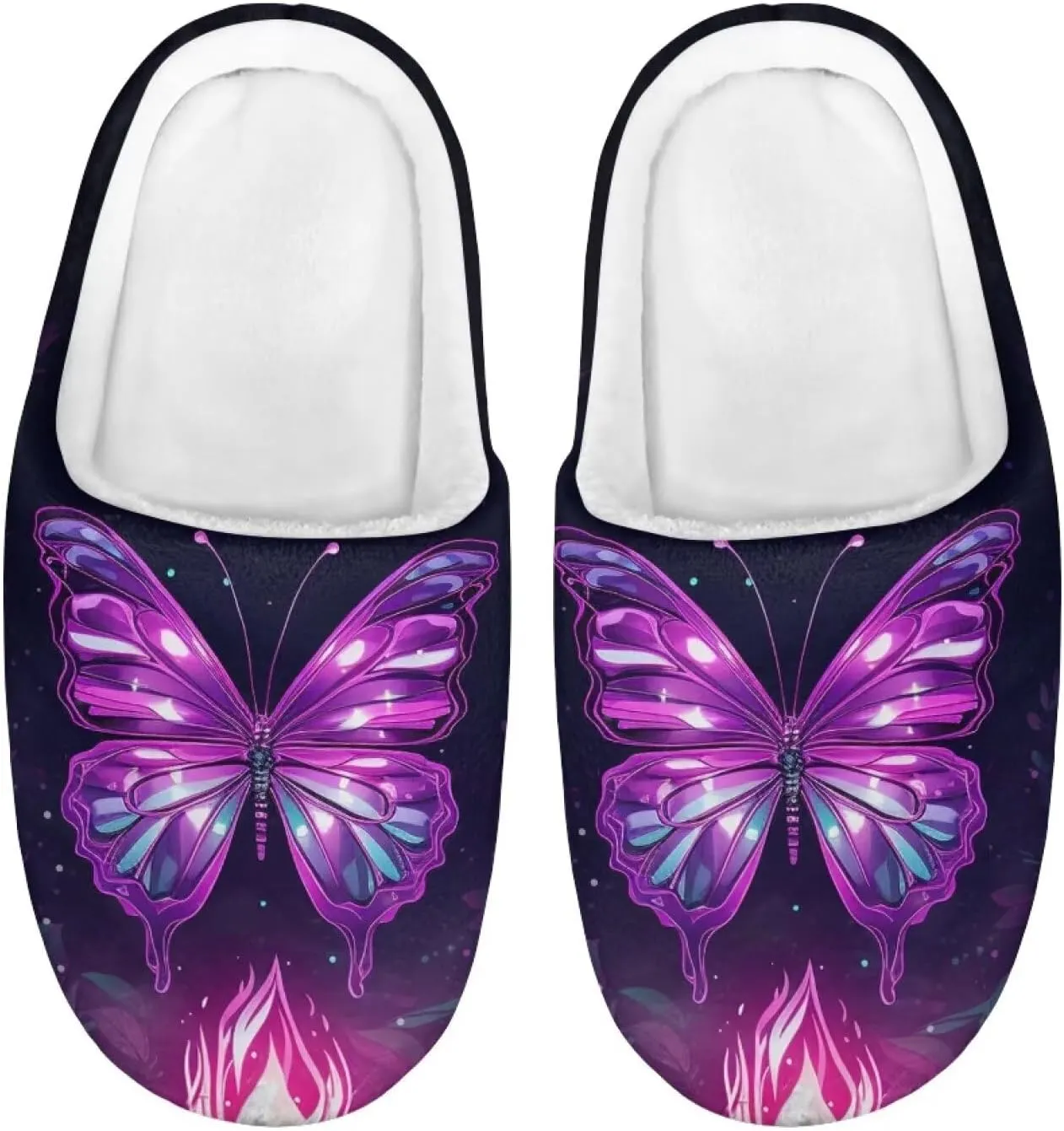 Children's Plush Slippers Fuzzy House Non-Slip Home Warm Slipper Indoor Soft Shoes with Slide-in for Winter Bedroom