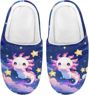 Children's Plush Slippers Fuzzy House Non-Slip Home Warm Slipper Indoor Soft Shoes with Slide-in for Winter Bedroom