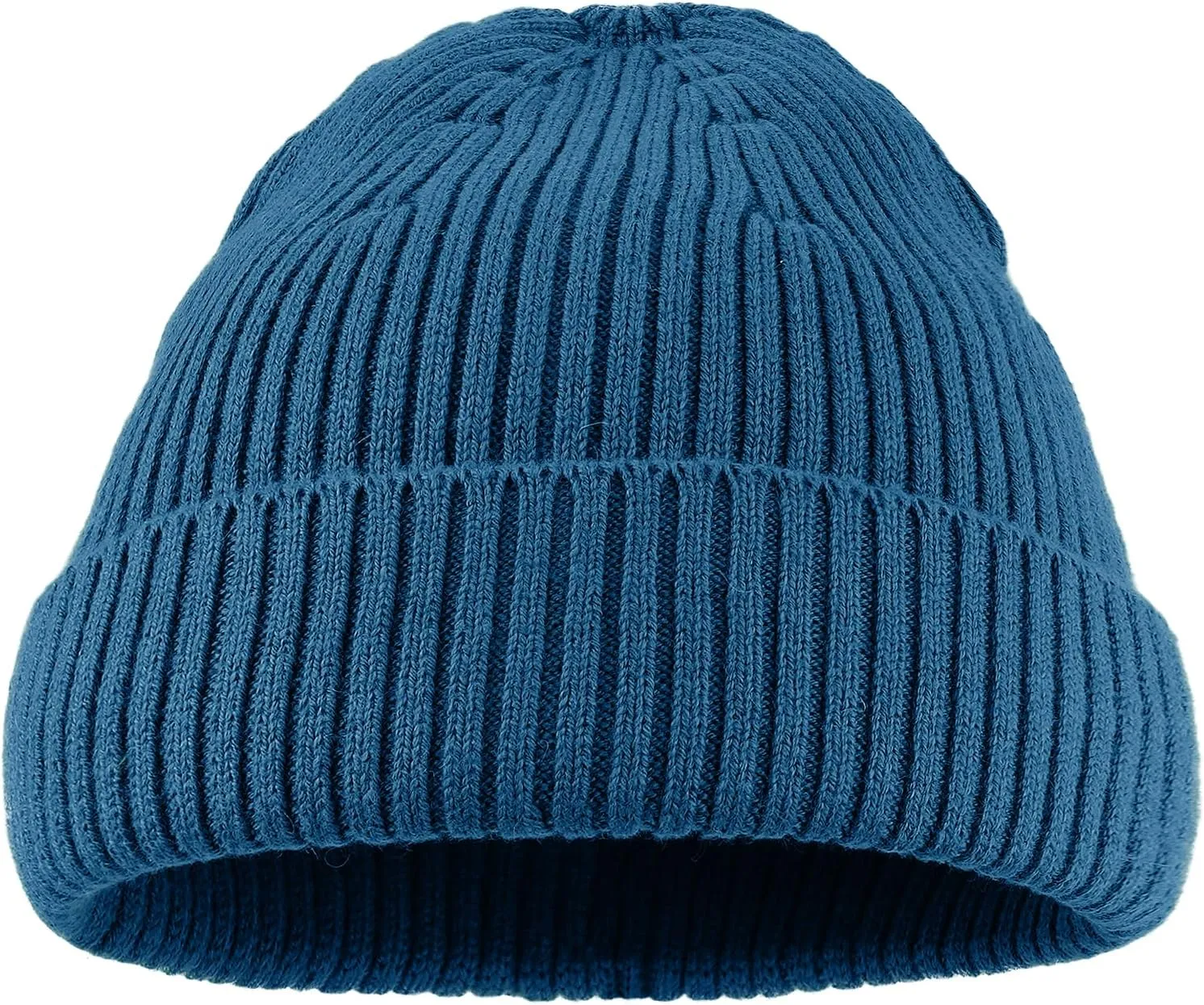 Clakllie Trawler Beanie for Women Men Roll-up Edge Skullcap Soft Warm Fisherman Watch Caps Cuffed Swag Knitted Hat