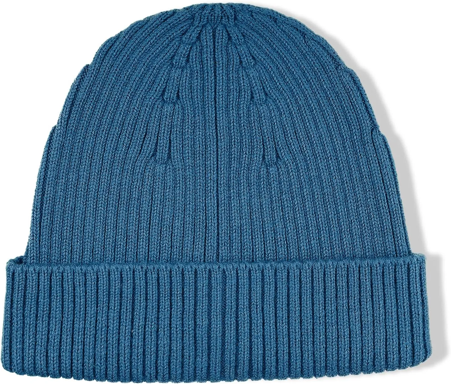 Clakllie Trawler Beanie for Women Men Roll-up Edge Skullcap Soft Warm Fisherman Watch Caps Cuffed Swag Knitted Hat