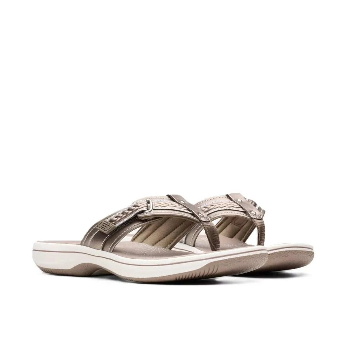 Clarks Women's Breezey Sun H Pewter Sandals