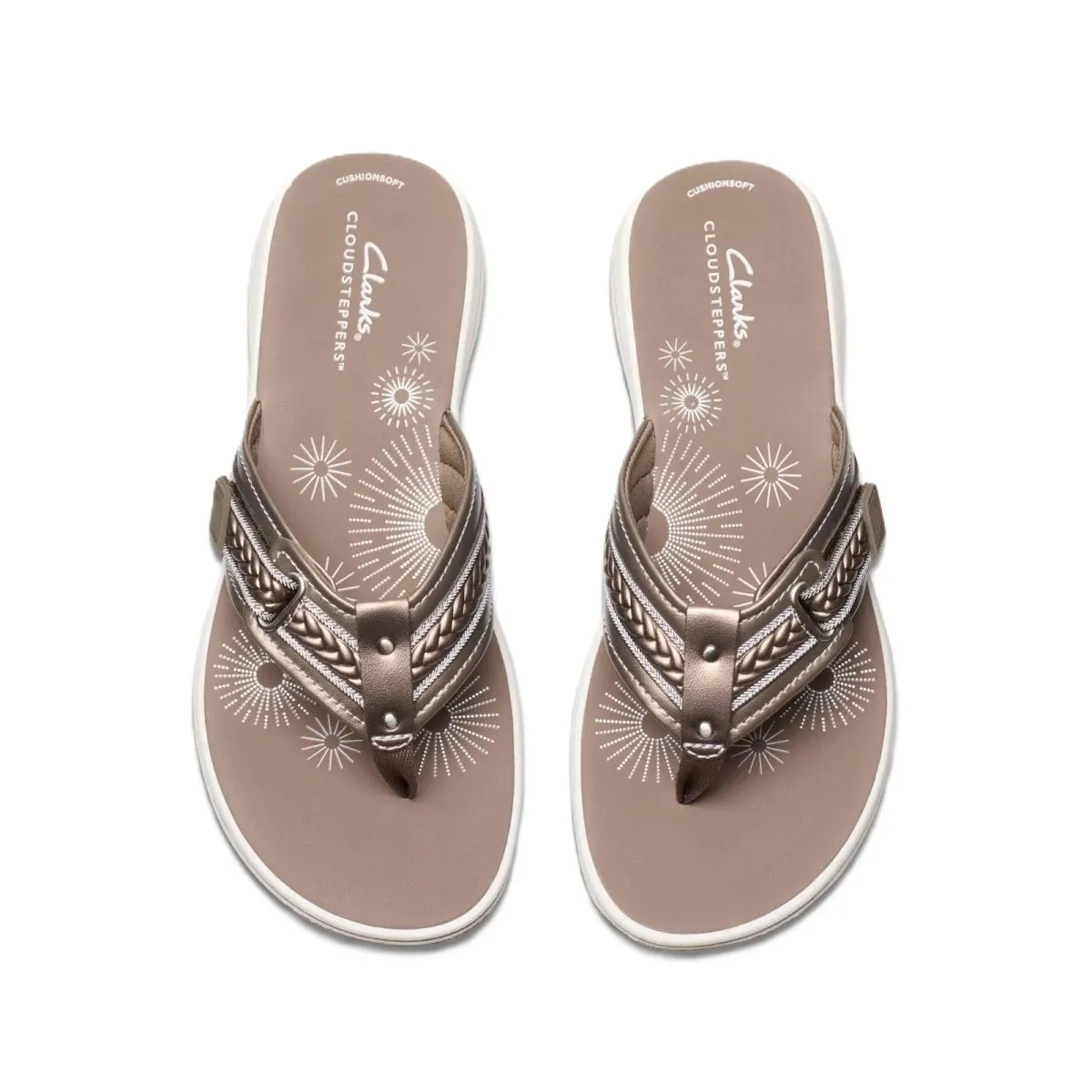 Clarks Women's Breezey Sun H Pewter Sandals