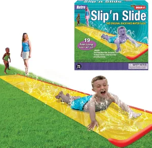 Classic Wham-O Slip' N Slide (19 feet) by Winning Moves Games USA, Backyard Water Slide for Kids and Adults Ages 5 