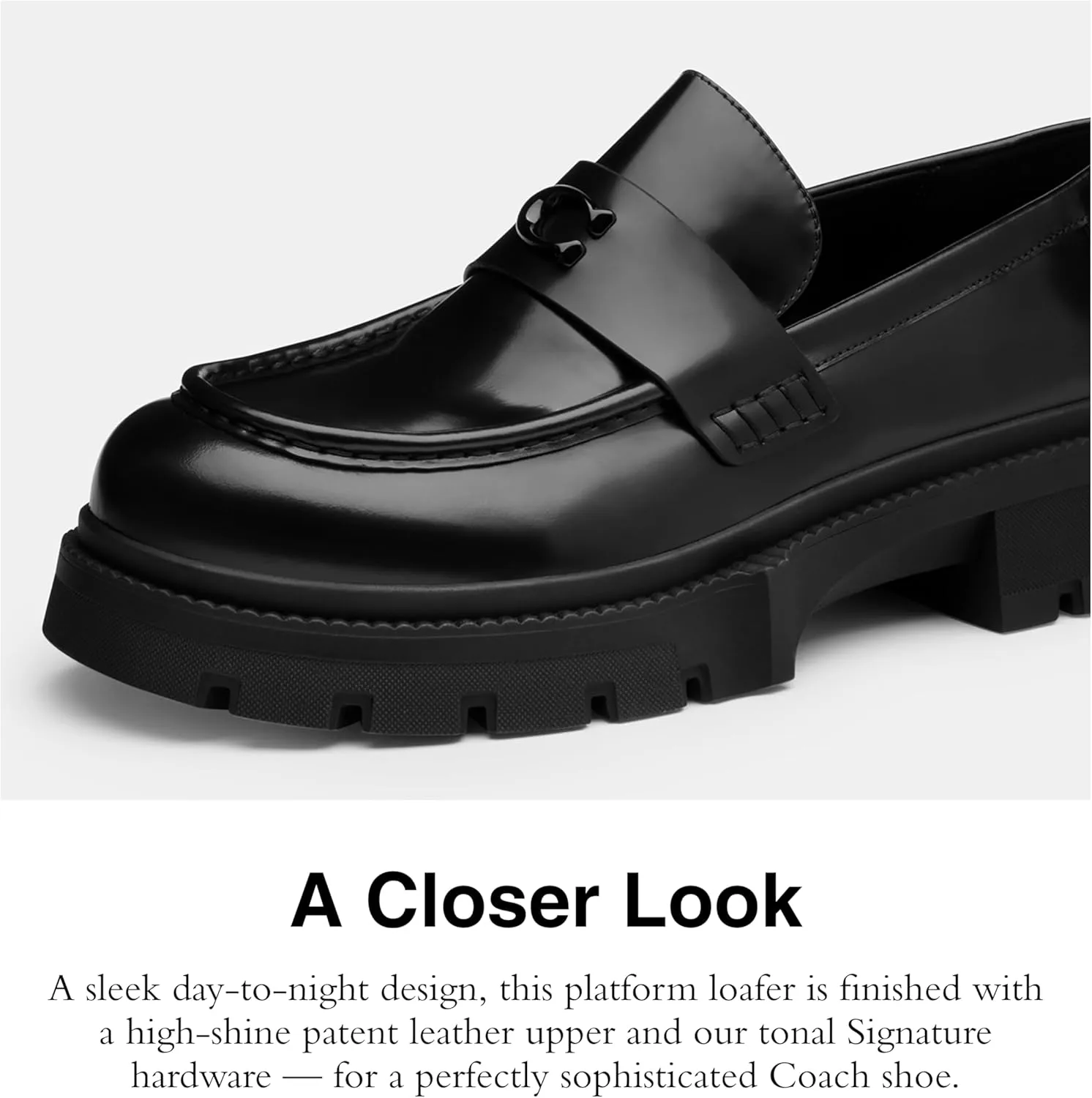 Coach Men's Patent Platform Loafer