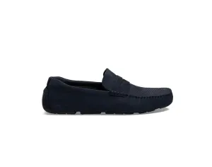 Cole Haan Mens Grand Laser Penny Driver Loafer Navy Ink Nubuck/Pavement C37215