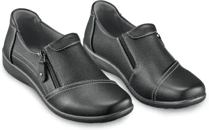 Collections Etc Lightweight Side Zip Easy-On Cushioned Insoles Shoes
