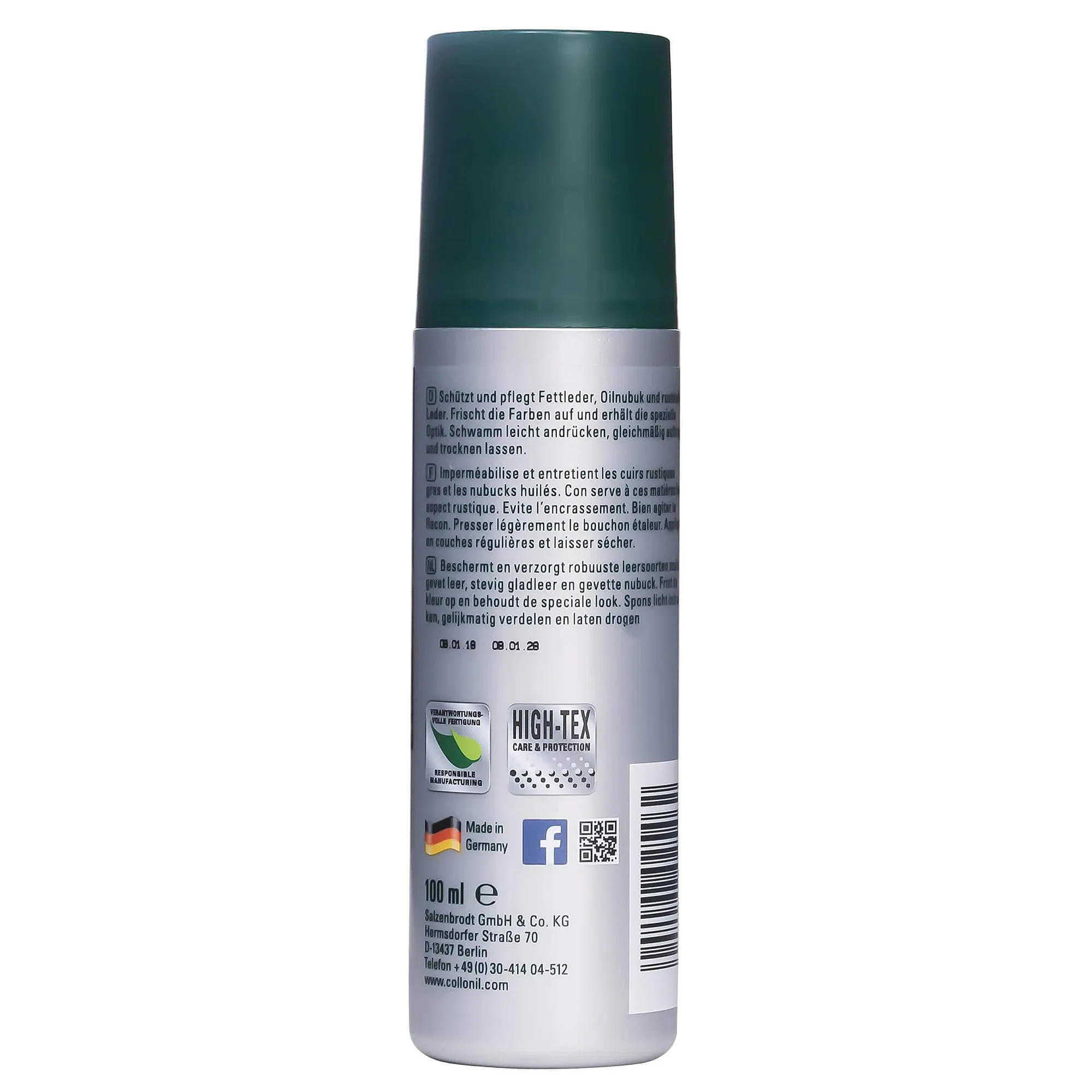 Collonil Rustical Classic 100ml for greased and oiled leather-Grey