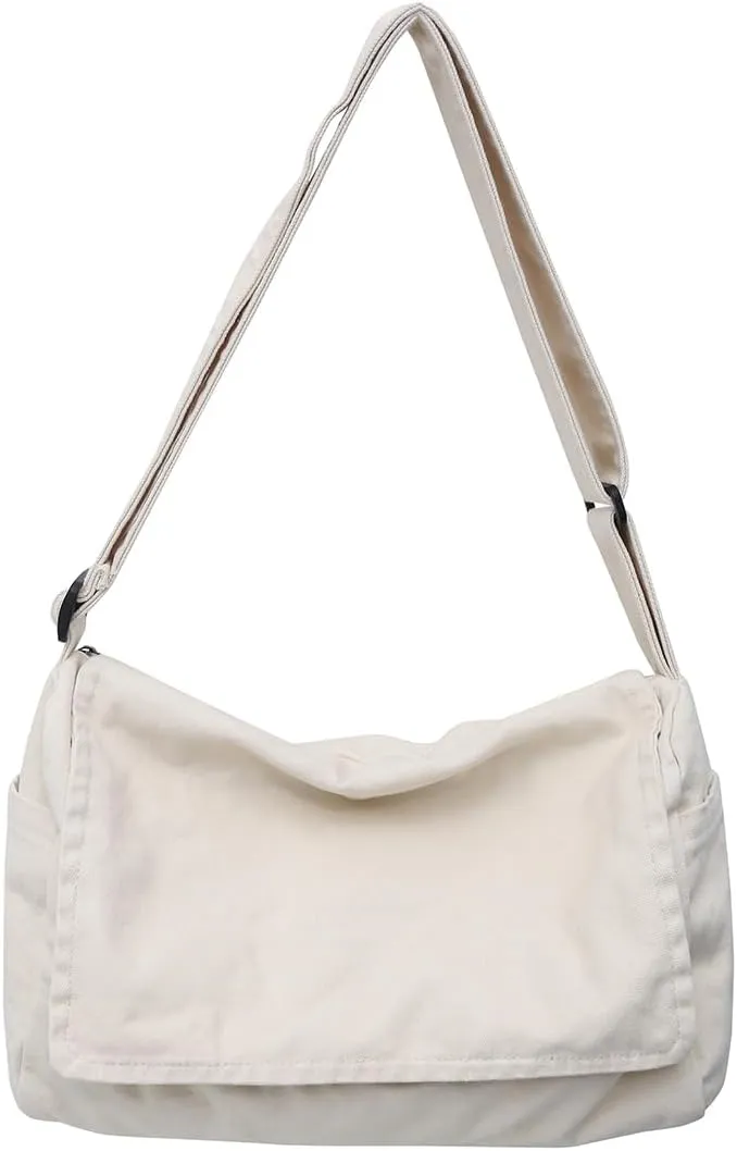 Collsants Messenger Bag for Women Men Satchel Bag Canvas Crossbody Shoulder Bag Casual Sling Bag