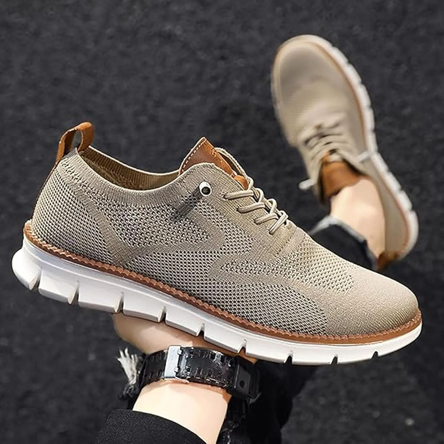 Comfofeet Ultra Comfortable Orthopedic Shoes, Men's Casual Fashion Walking Mesh Sneakers with Light and Soft Sole