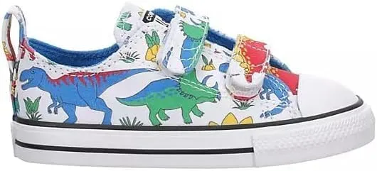 Converse Unisex-Baby Chuck Taylor All Star Dino Party Easy on (Infant/Toddler) Sneaker