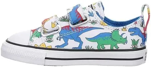 Converse Unisex-Baby Chuck Taylor All Star Dino Party Easy on (Infant/Toddler) Sneaker
