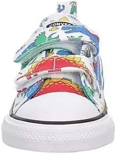 Converse Unisex-Baby Chuck Taylor All Star Dino Party Easy on (Infant/Toddler) Sneaker