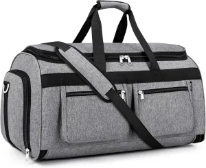 Convertible Garment Duffel Bags for Travel - Carry on Garment Bag Large Travel Duffel Bag 2 in 1 Hanging Suit Bag Large Weekender Bag for Men Women