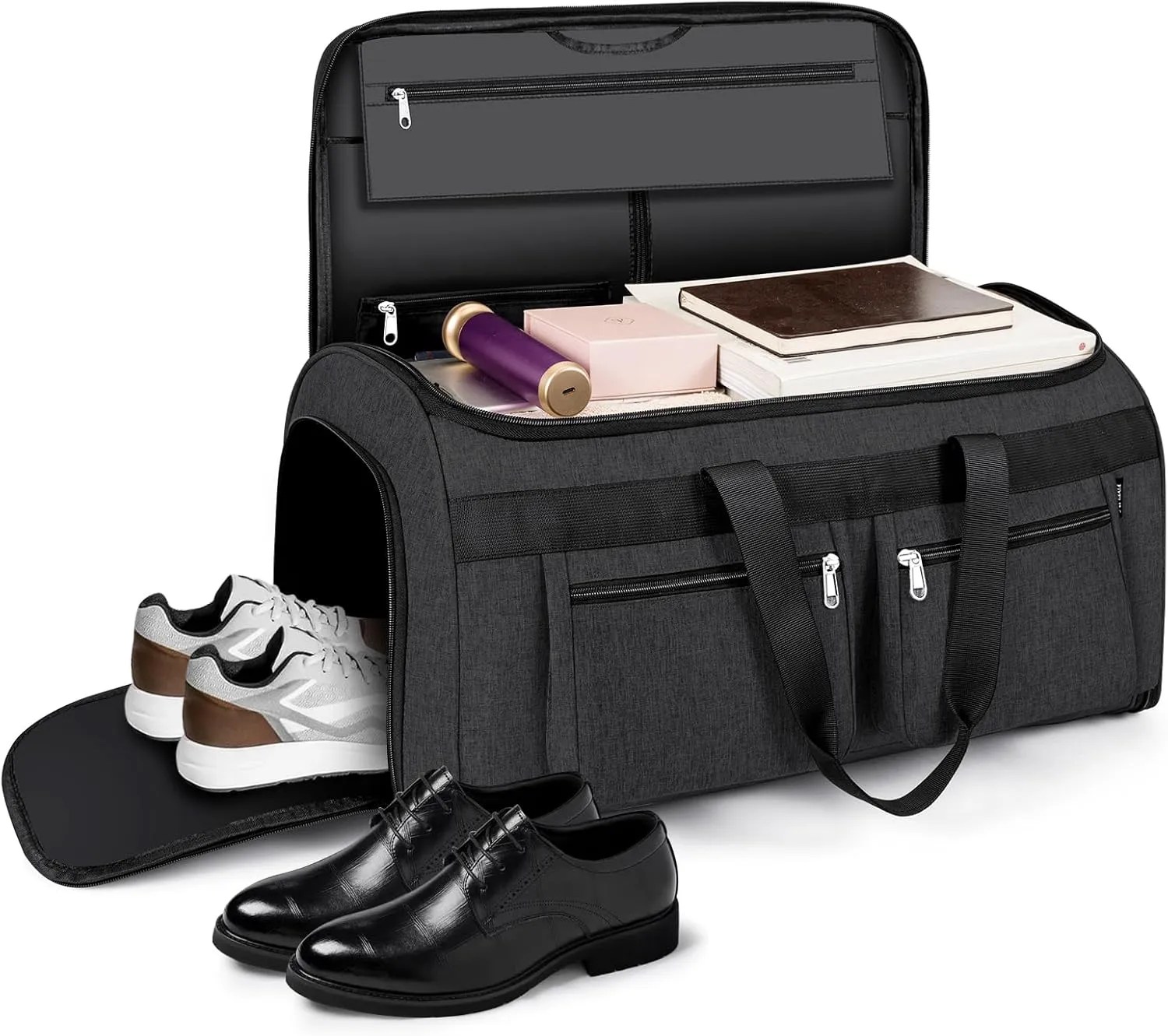 Convertible Garment Duffel Bags for Travel - Carry on Garment Bag Large Travel Duffel Bag 2 in 1 Hanging Suit Bag Large Weekender Bag for Men Women