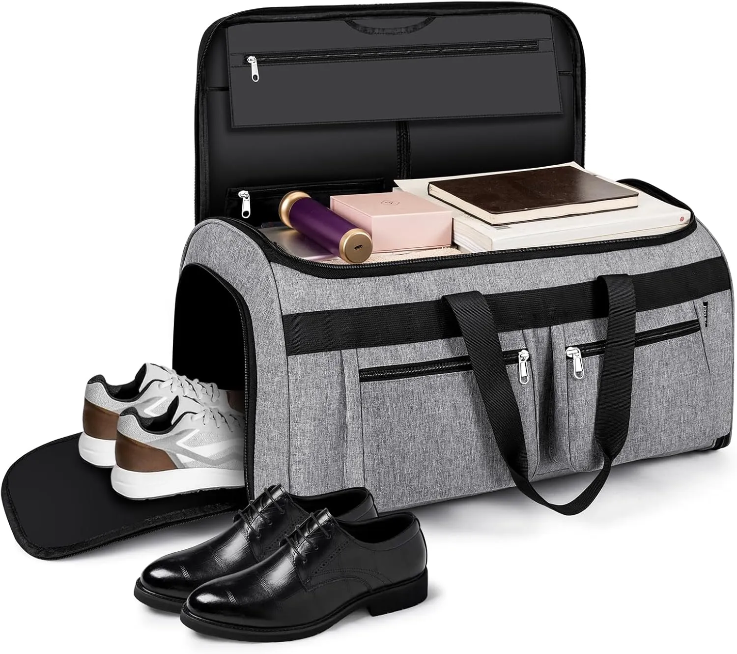 Convertible Garment Duffel Bags for Travel - Carry on Garment Bag Large Travel Duffel Bag 2 in 1 Hanging Suit Bag Large Weekender Bag for Men Women