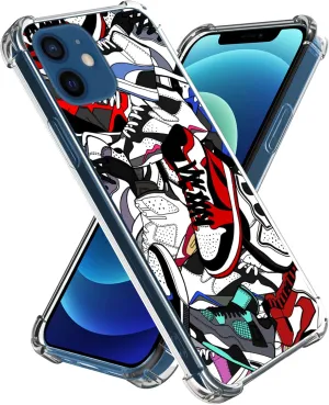 Cool Shoe Clear Phone Case for iPhone 12 and iPhone 12 Pro Case for Teen Boys Men Kids Boys - 6.1 Inch