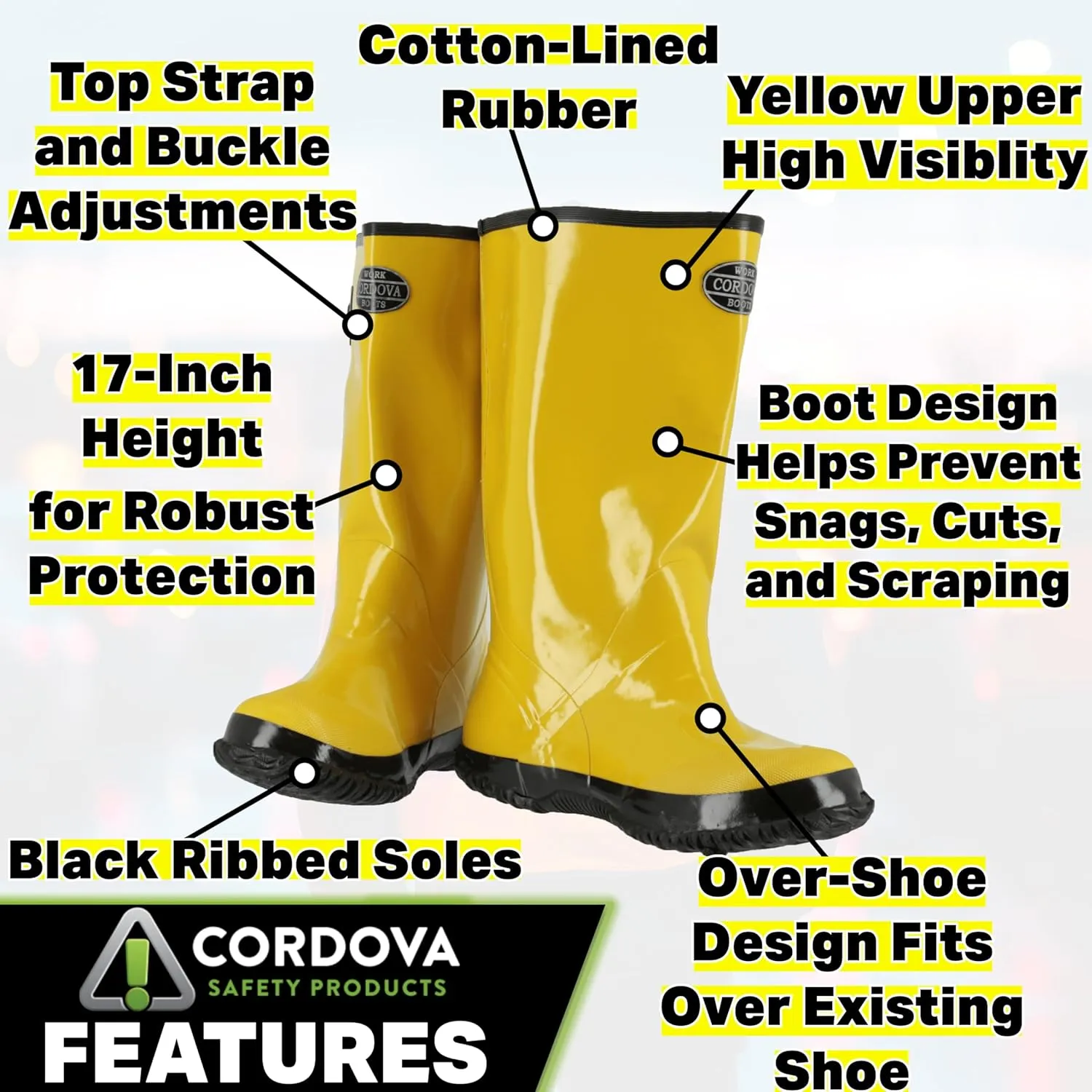 Cordova Mens Protective-safety-boot-and-shoe-covers, Size 12, Size 12 US