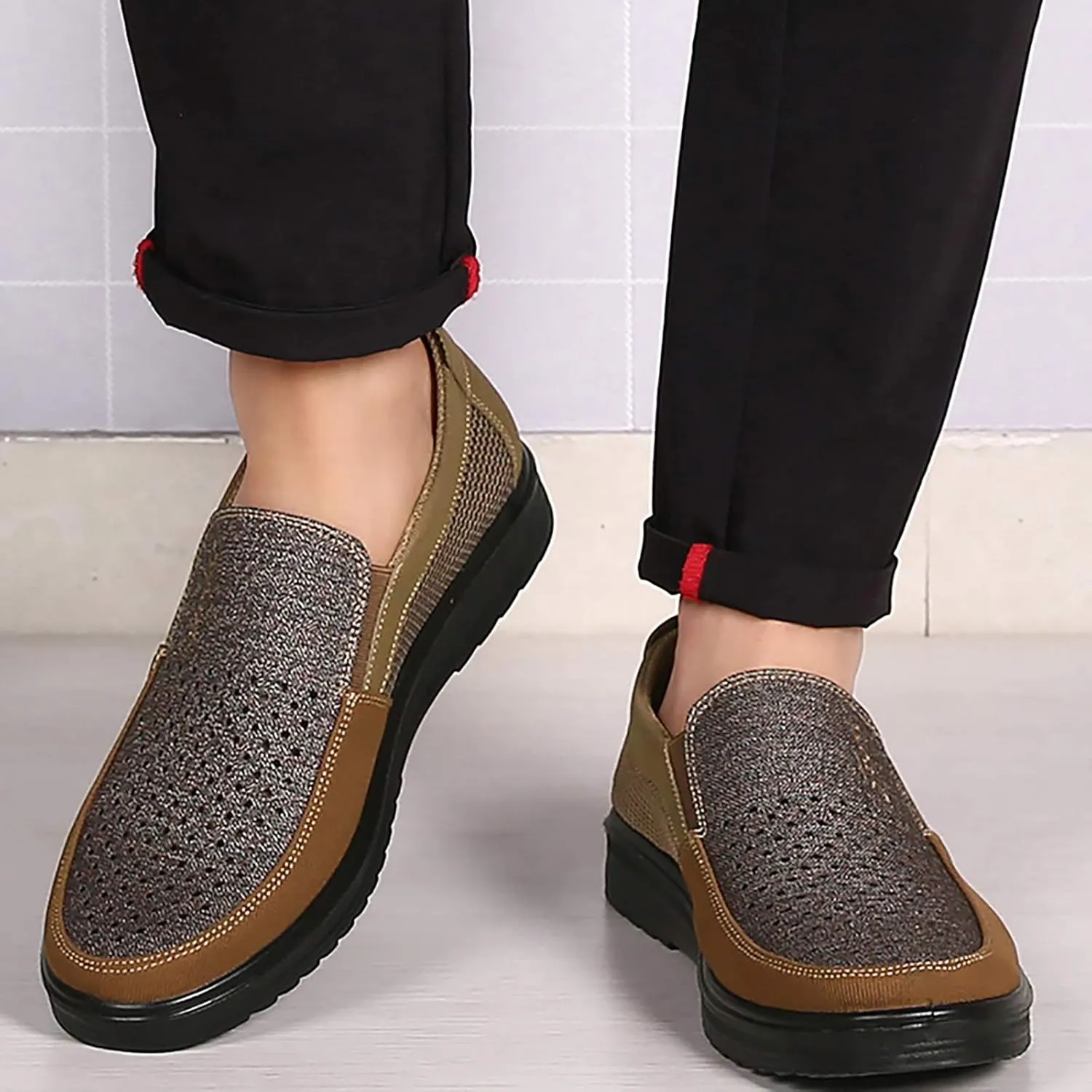 COSIDRAM Mens Loafer Casual Shoes Comfort Lightweight Driving Travel Walking Shoes for Adult Male