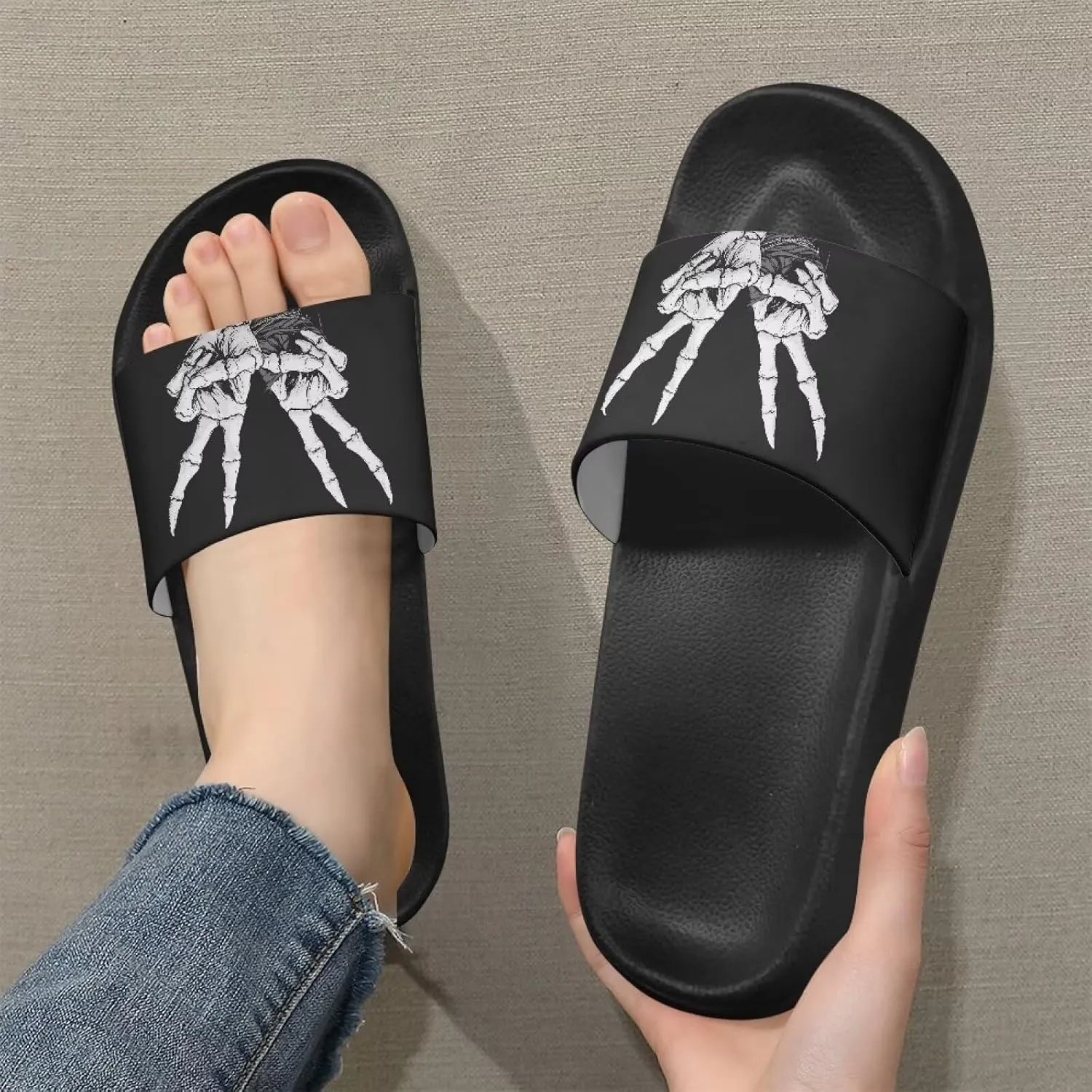 Couple Pattern Slide Sandals for Women Men Ultra Comfort Recovery Pillow Slippers Soft Summer Beach Shoes