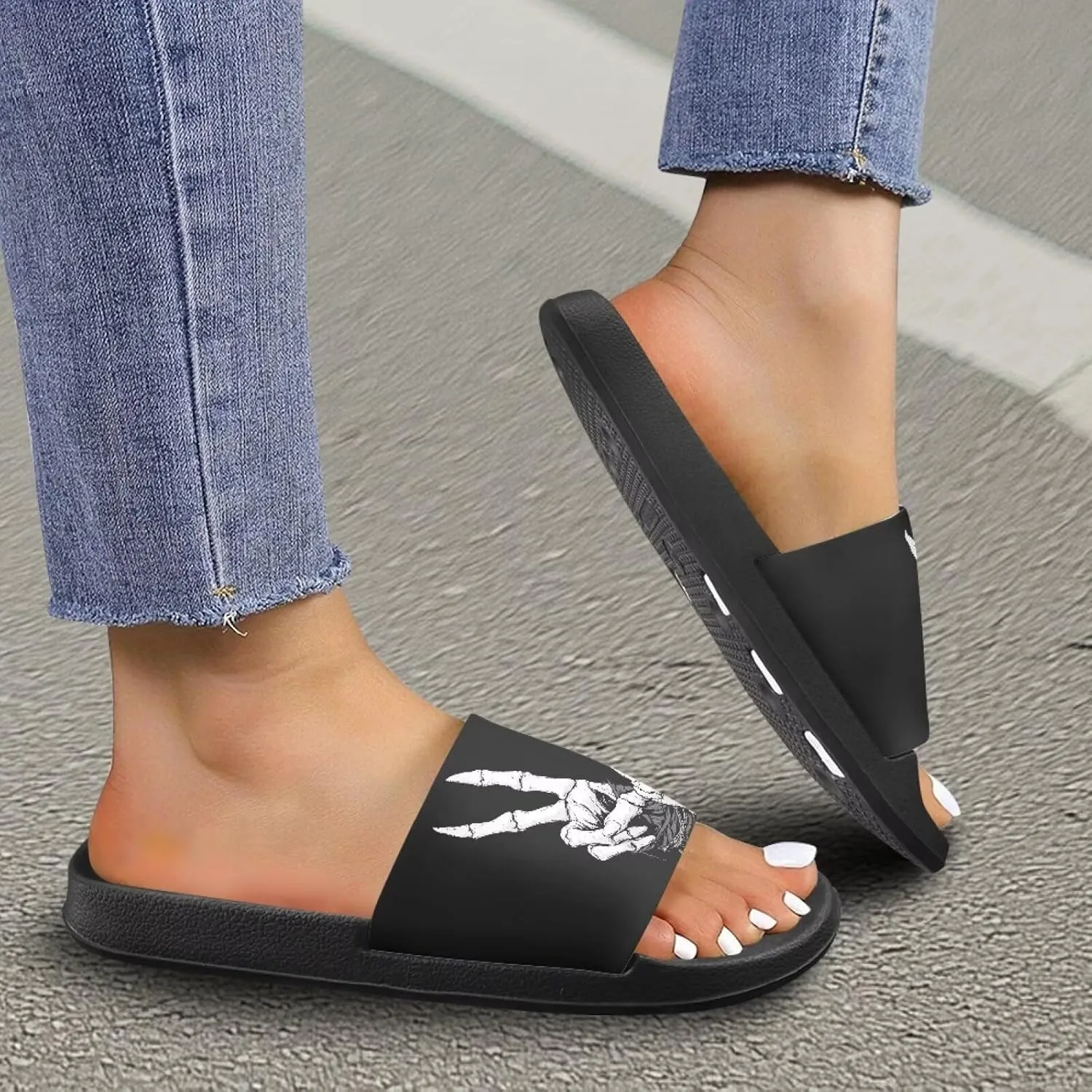 Couple Pattern Slide Sandals for Women Men Ultra Comfort Recovery Pillow Slippers Soft Summer Beach Shoes