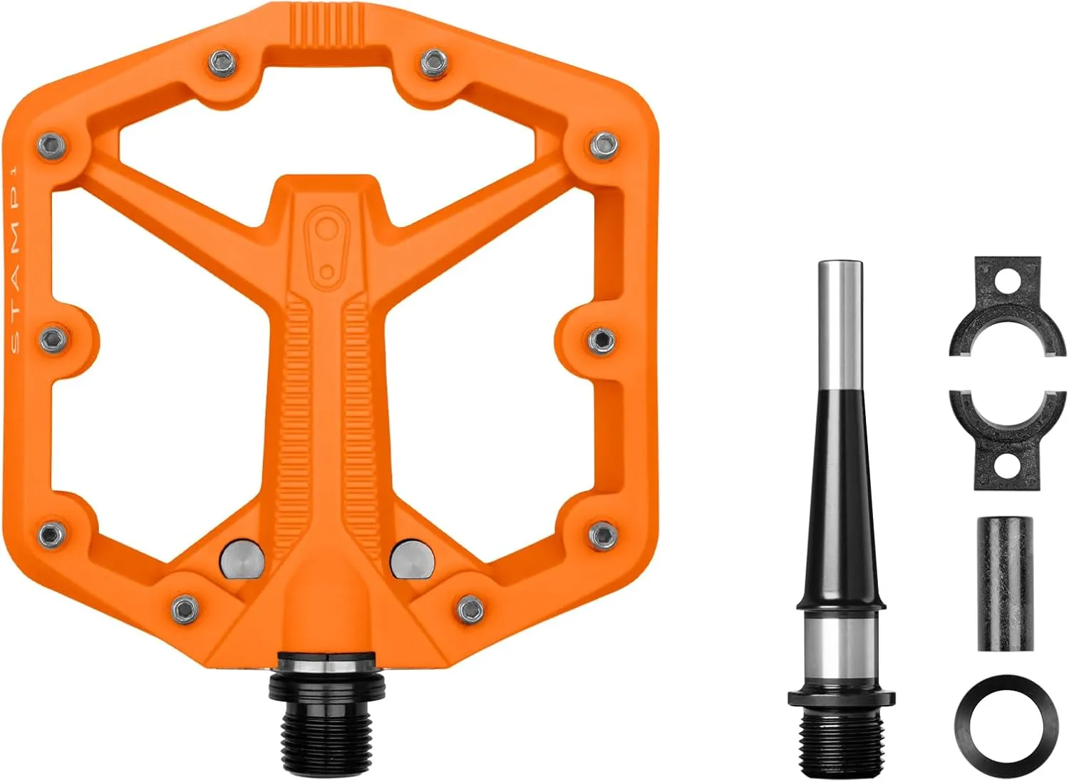 Crankbrothers Stamp Flat MTB Pedals - Size-Specific, Lightweight, Versatile, Durable Bike Pedals