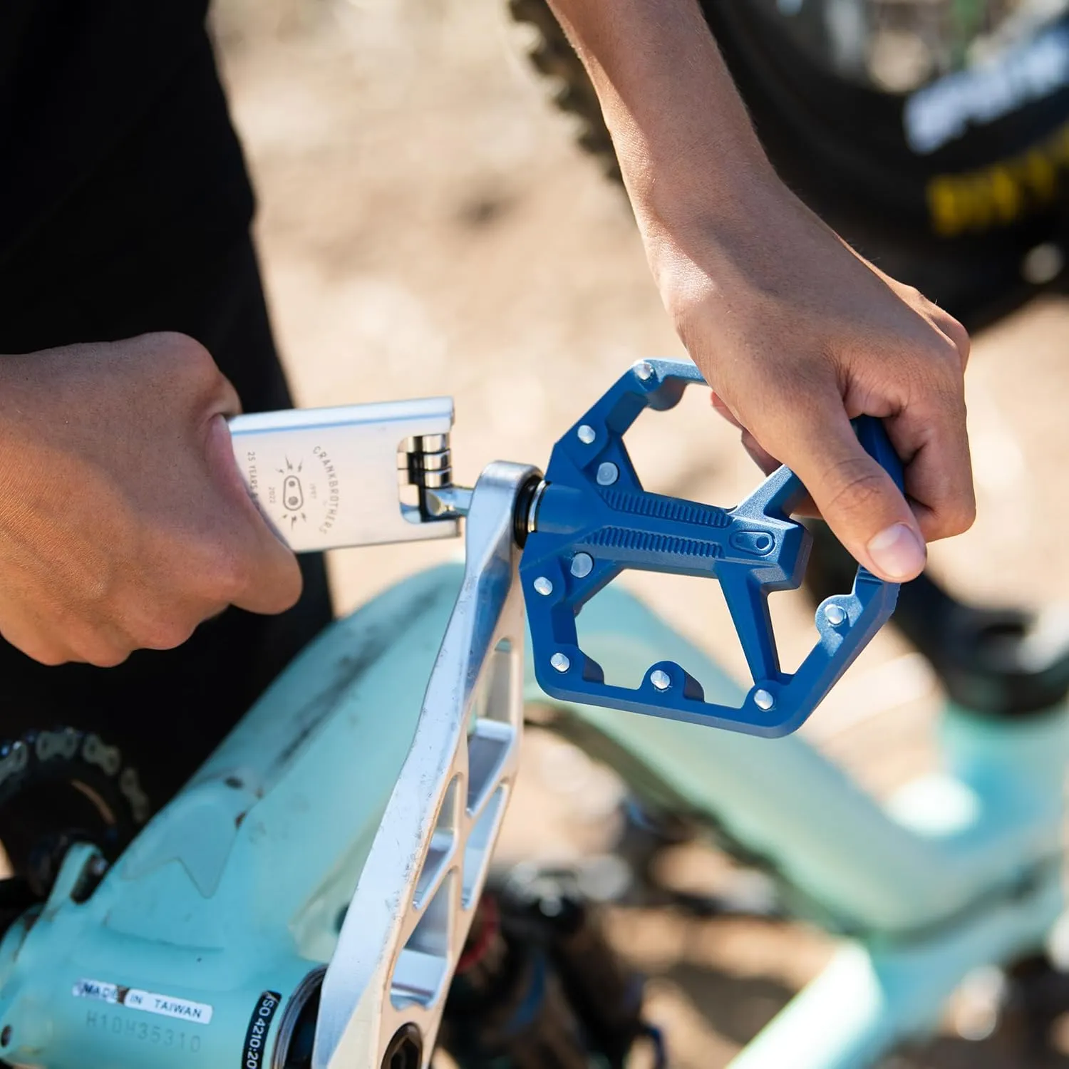 Crankbrothers Stamp Flat MTB Pedals - Size-Specific, Lightweight, Versatile, Durable Bike Pedals