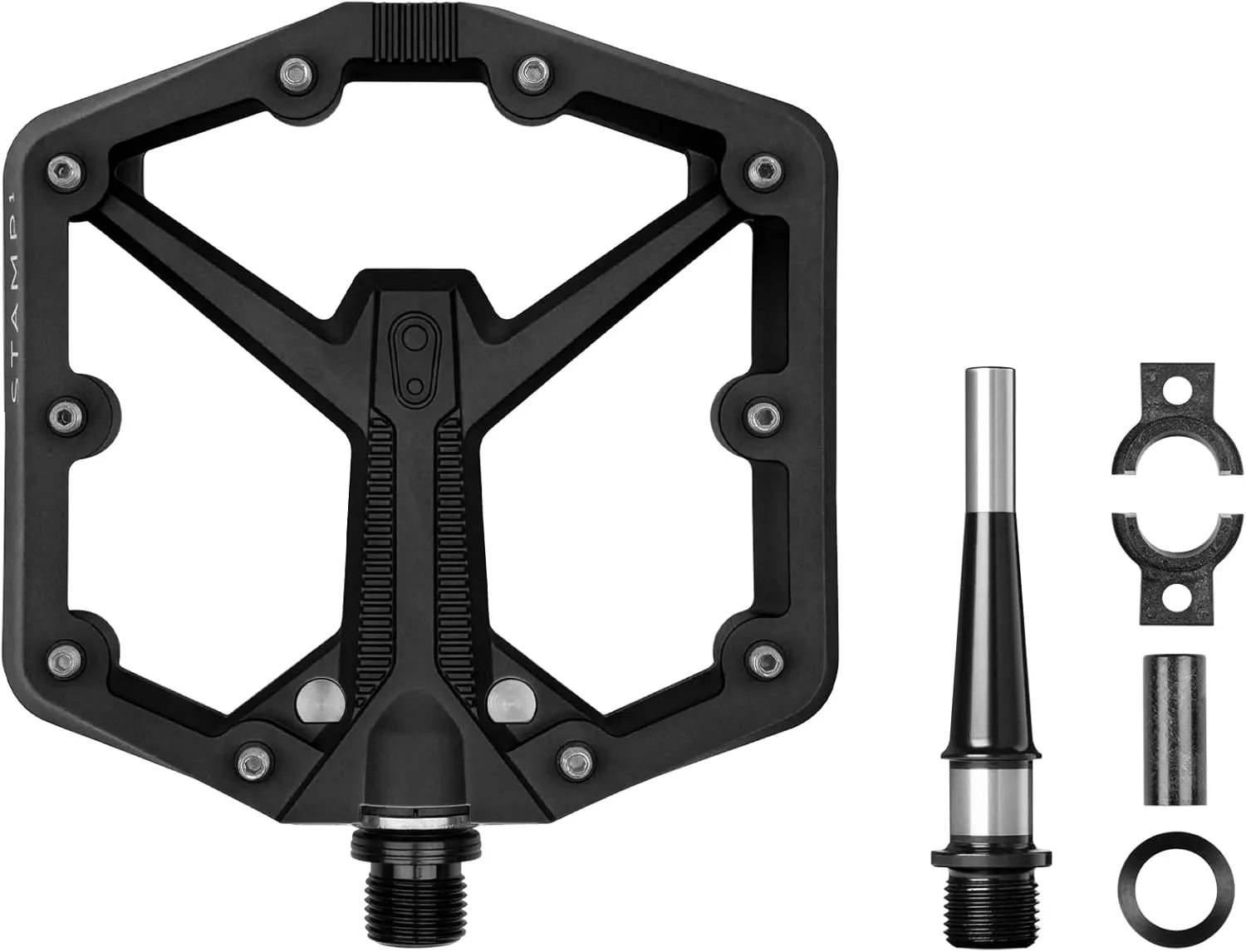Crankbrothers Stamp Flat MTB Pedals - Size-Specific, Lightweight, Versatile, Durable Bike Pedals