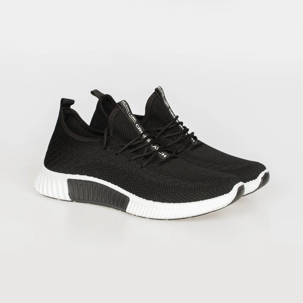 Crosshatch Mens Rideout Lightweight Trainers Black