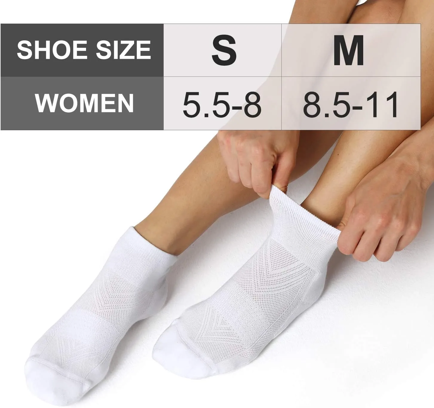 CS CELERSPORT 6 Pairs Women's Running Ankle Socks Athletic Sport Socks Cushioned