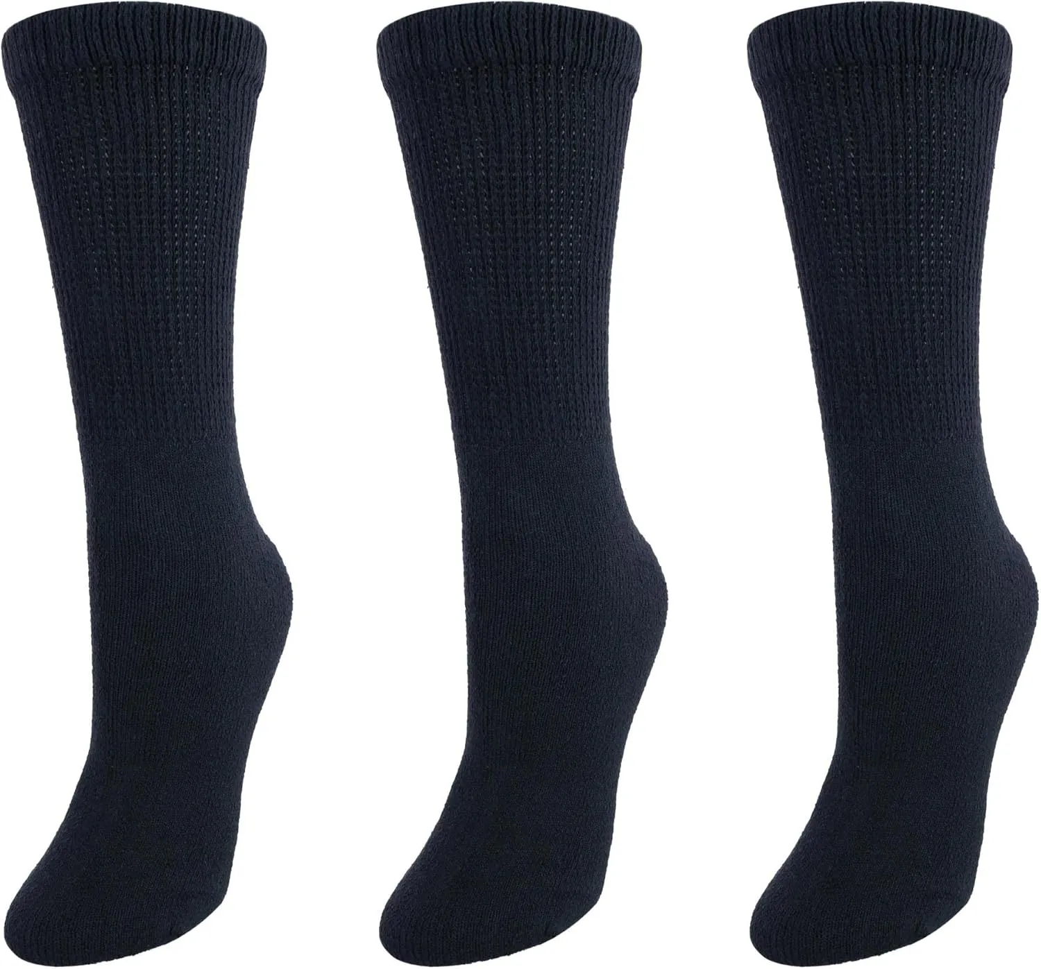 CTM® Women's Cushioned Diabetic Crew Socks (3 Pair Pack)