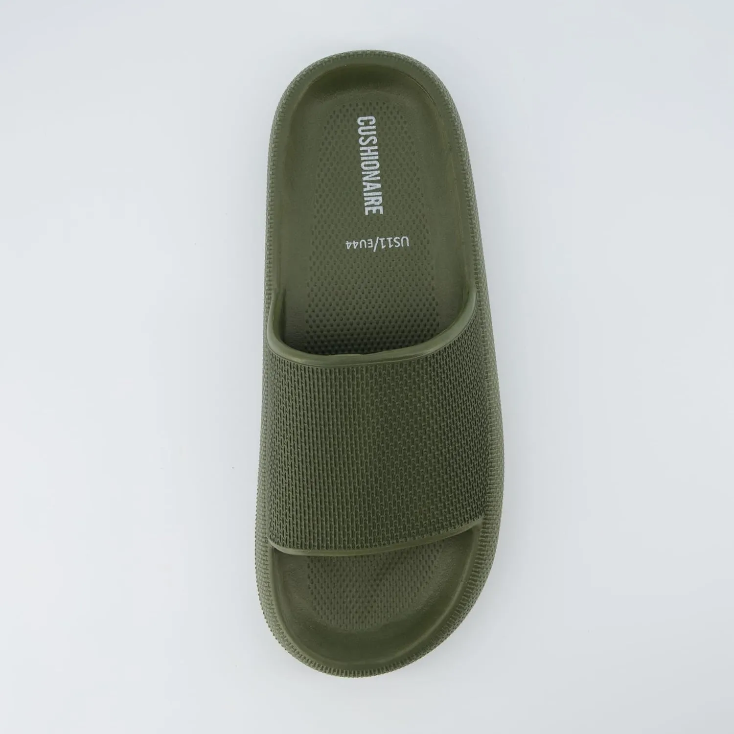 CUSHIONAIRE Men's Feather cloud recovery pool slide with  Comfort