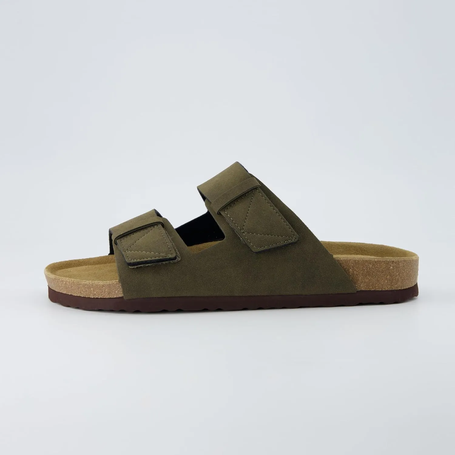 CUSHIONAIRE Men's Lynx Cork footbed Sandal with  Comfort
