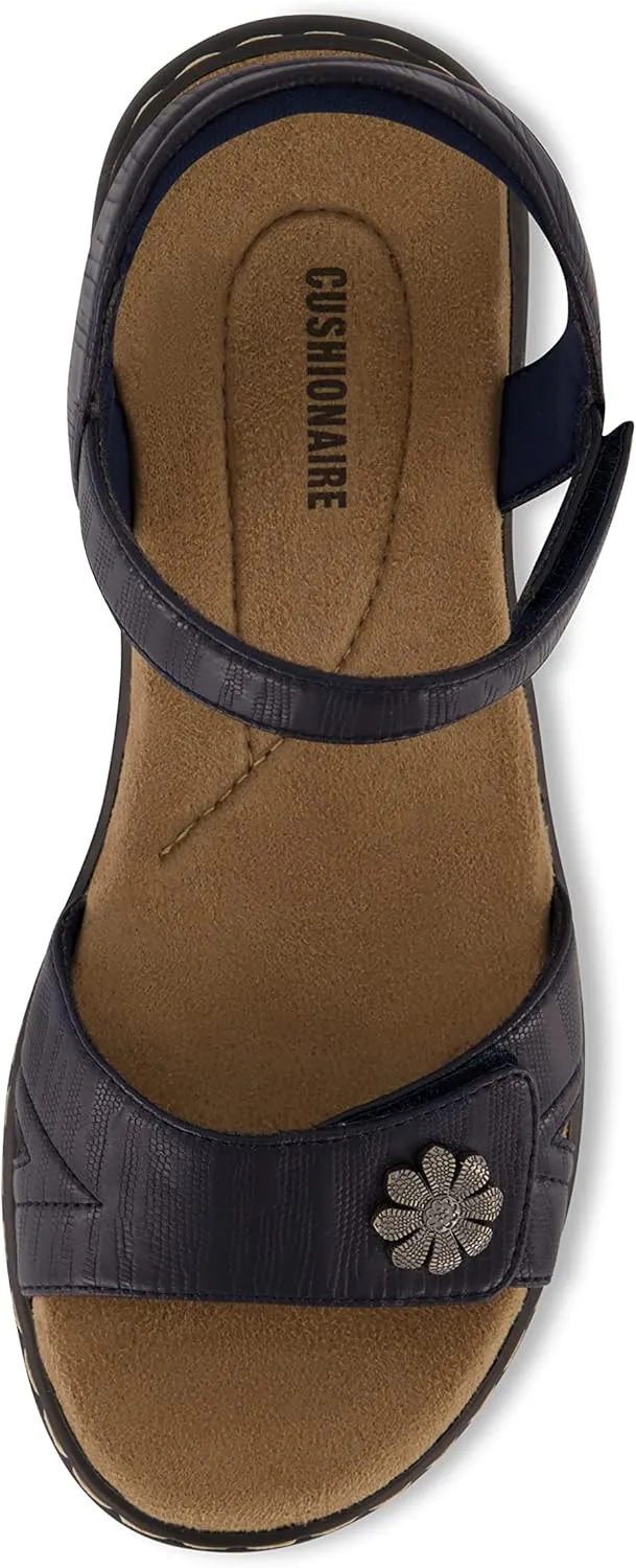 CUSHIONAIRE Women's Bloom comfort sandal with  Comfort Foam and Wide Widths Available
