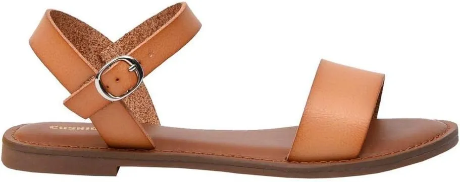 CUSHIONAIRE Women's Clara One Band Ankle Strap Sandal  Memory Foam, Wide Widths Available