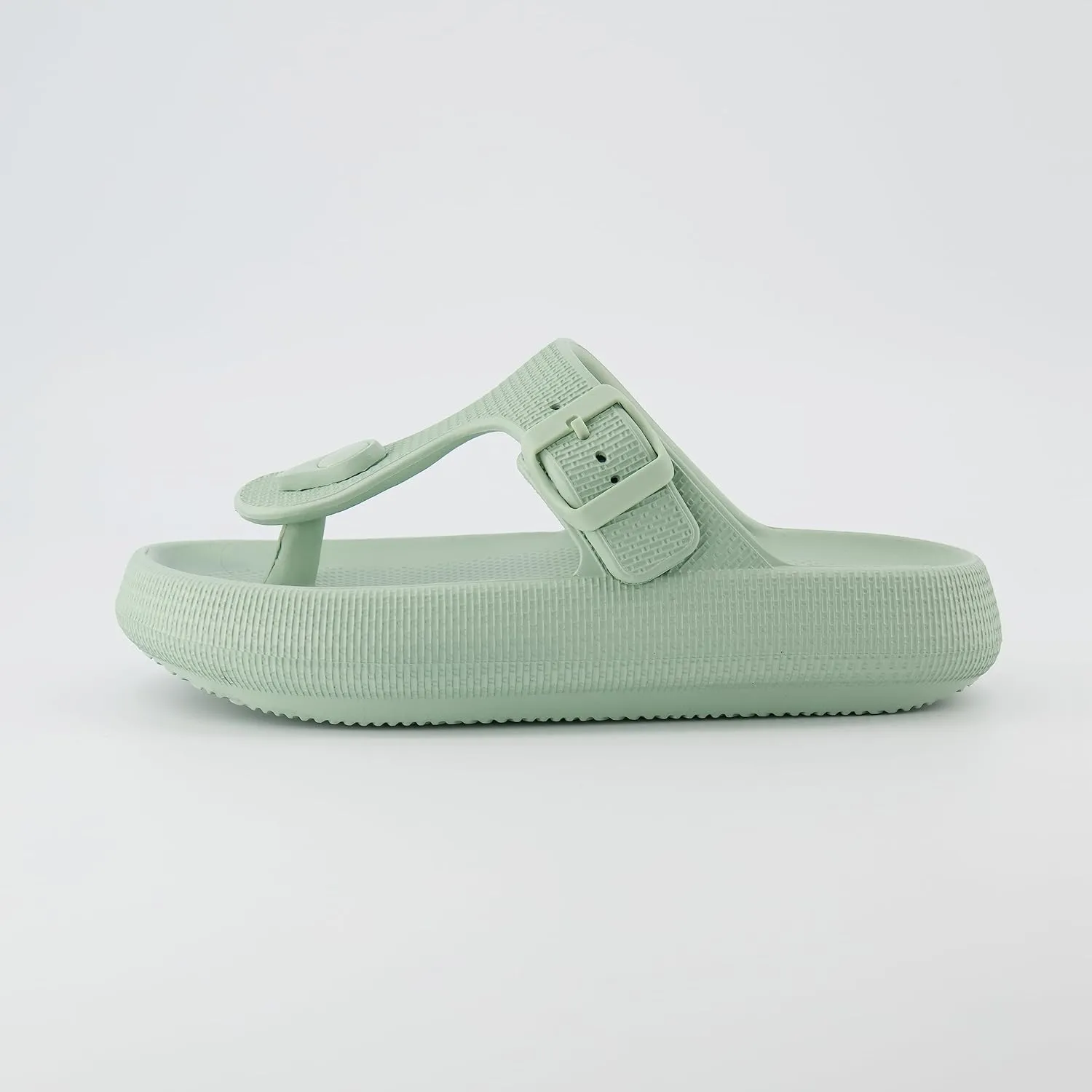CUSHIONAIRE Women's Flo thong recovery cloud pool slide sandal with  Comfort