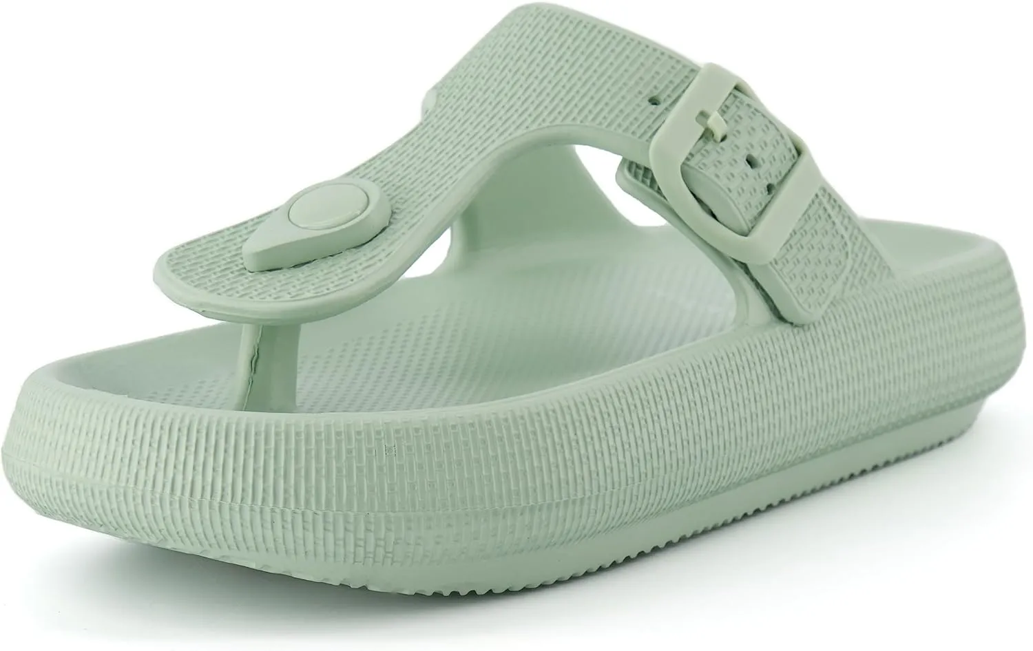 CUSHIONAIRE Women's Flo thong recovery cloud pool slide sandal with  Comfort