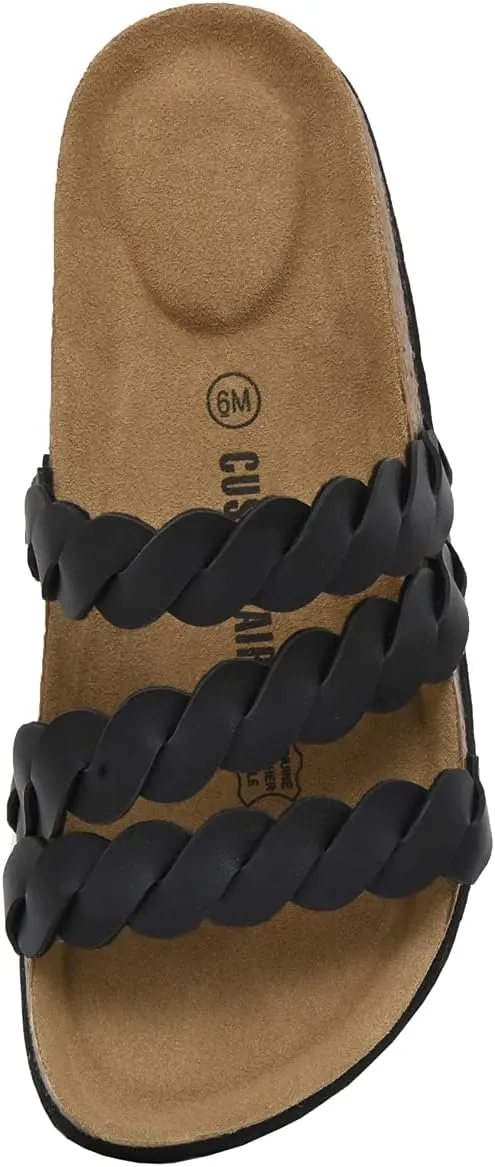 CUSHIONAIRE Women's Lucy Cork footbed Sandal with  Comfort and Wide Widths Available