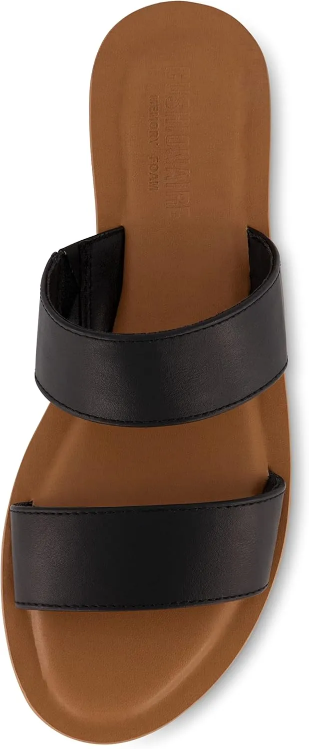 CUSHIONAIRE Women's Vera slide sandal  Memory Foam and Wide Widths Available